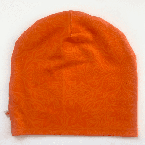 Mössan Toniton orange, fotograferad ovanifrån